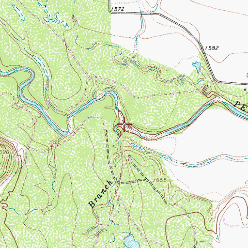 Topographic Map of Wilkerson Branch, TX