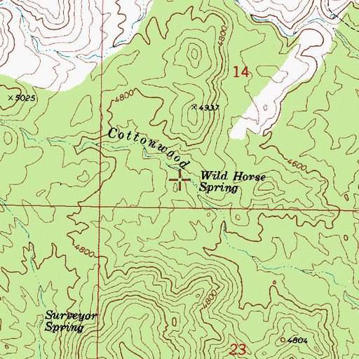 Topographic Map of Wild Horse Spring, AZ