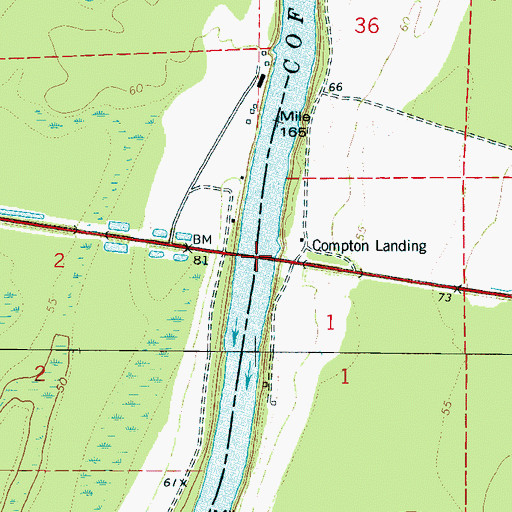 Topographic Map of William B Crumpton Bridge, AL