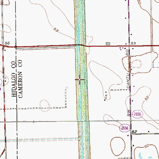 Topographic Map of Willacy Canal, TX