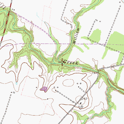 Topographic Map of William Creek, TX