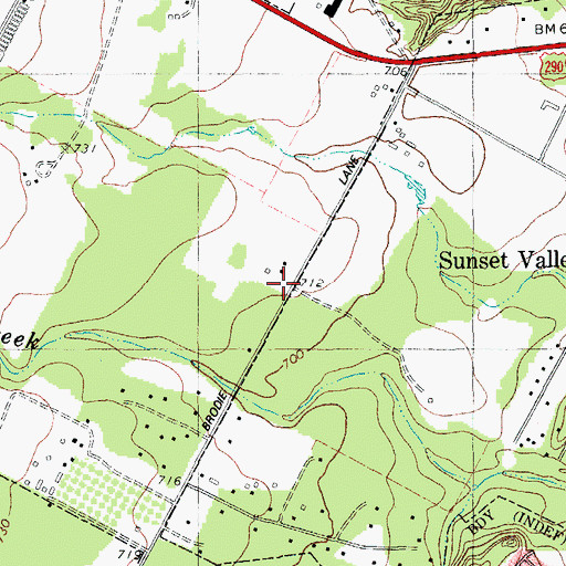 Topographic Map of Williamson, TX