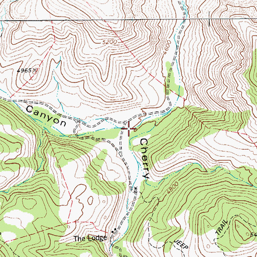 Topographic Map of Willow Canyon, TX