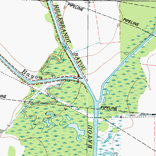 Topographic Map of Willow Marsh Bayou, TX