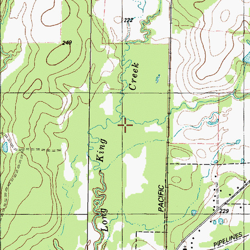 Topographic Map of Wills Creek, TX