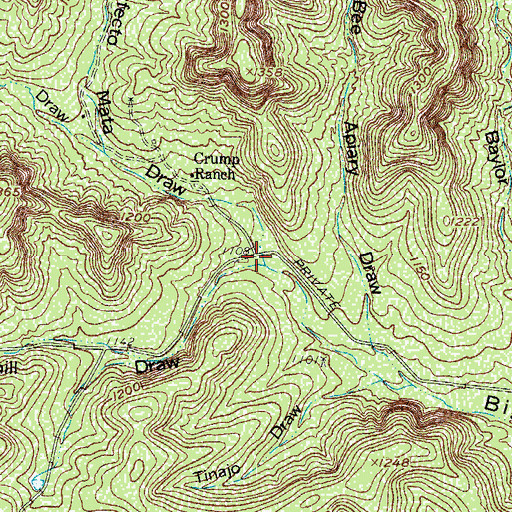 Topographic Map of Windmill Draw, TX