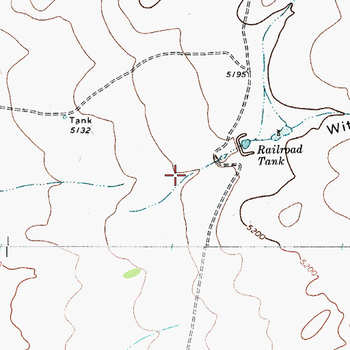 Topographic Map of Witherspoon Draw, TX