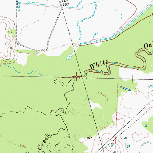 Topographic Map of Wolfpen Creek, TX