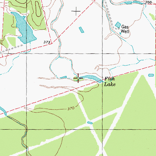 Topographic Map of Woodbury Creek, TX