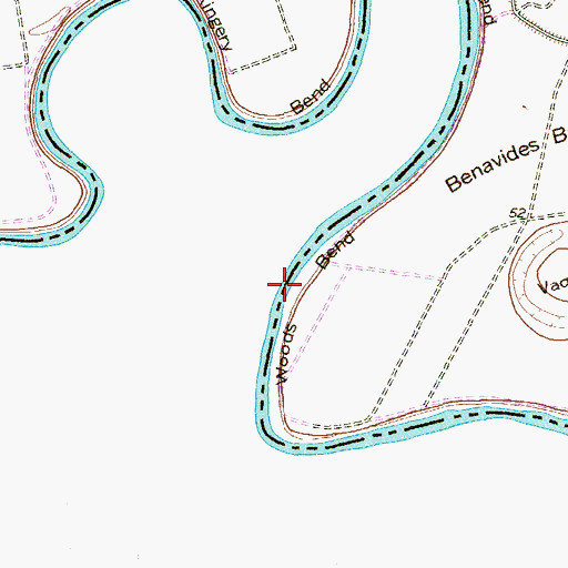 Topographic Map of Woods Bend, TX