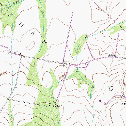Topographic Map of Worsham Oil Field, TX
