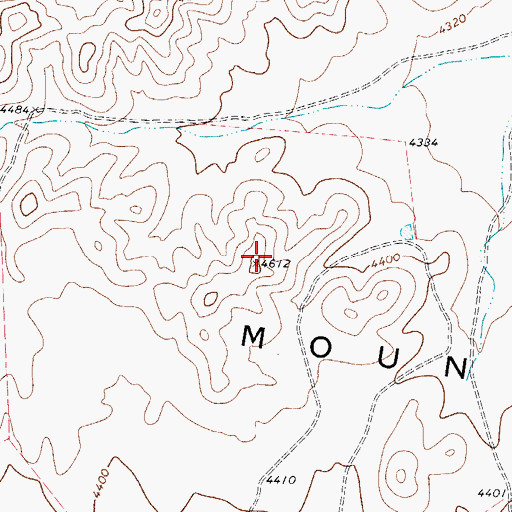 Topographic Map of Wylie Mountains, TX