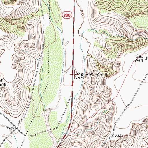 Topographic Map of Yegua Windmill, TX