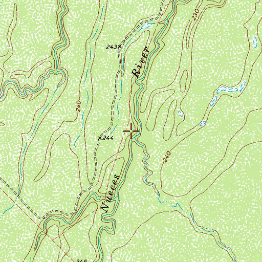 Topographic Map of Ygnacio Creek, TX