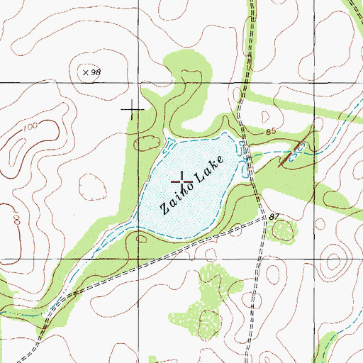 Topographic Map of Zaino Lake, TX