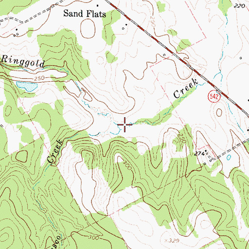 Topographic Map of Zuesco Creek, TX