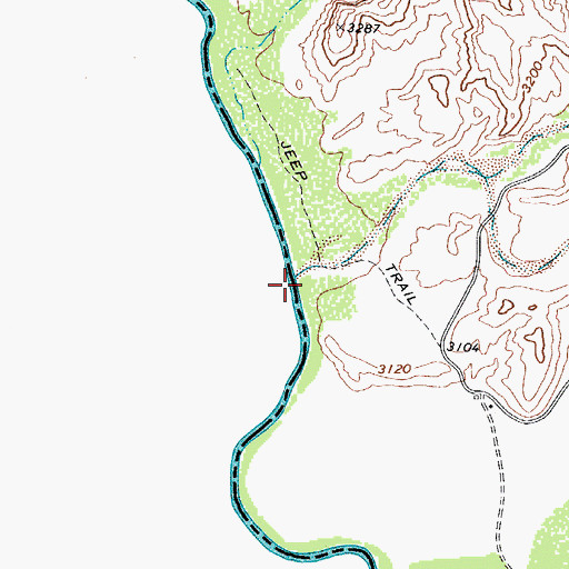 Topographic Map of Donahue Crossing, TX