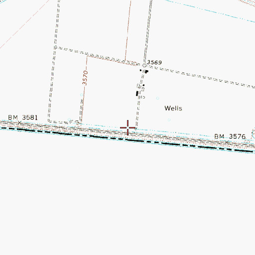 Topographic Map of Iveys Crossing, TX