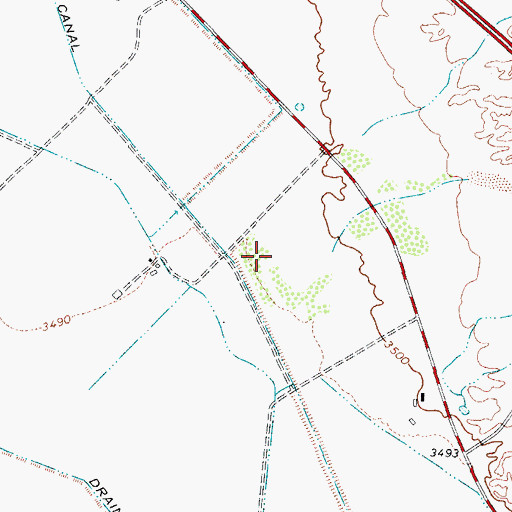 Topographic Map of Macho Ponding Area, TX