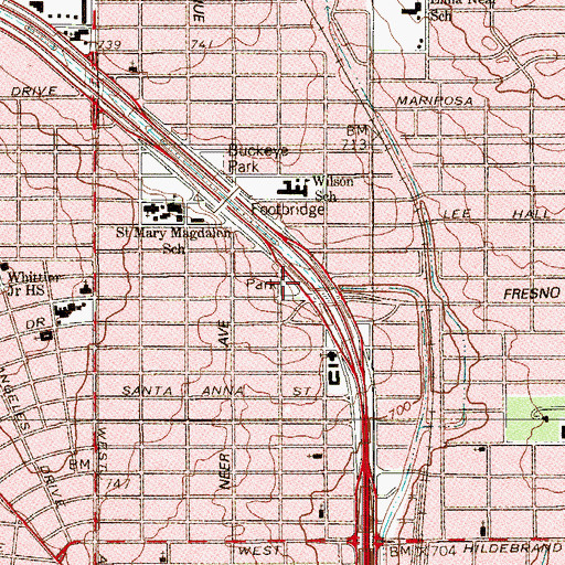 Topographic Map of Catalina Park, TX