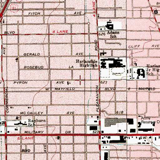Topographic Map of Forge Park, TX