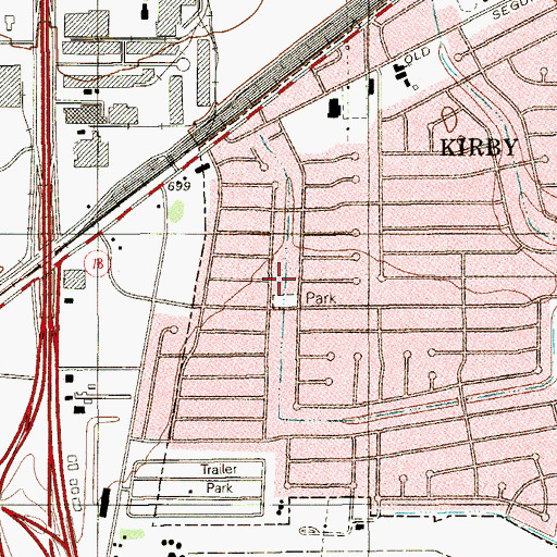 Topographic Map of John H Sterling Memorial Park, TX