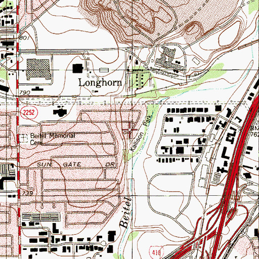 Topographic Map of Kallison Park, TX