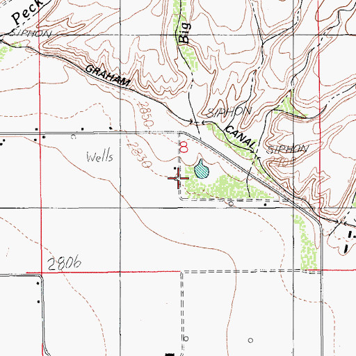 Topographic Map of Big Spring Wash, AZ
