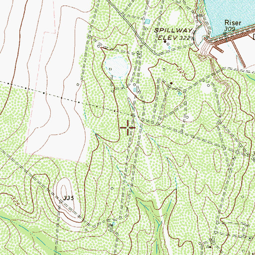 Topographic Map of Pease Middle School, TX
