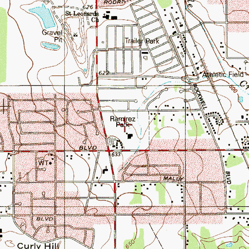 Topographic Map of Ramirez Park, TX