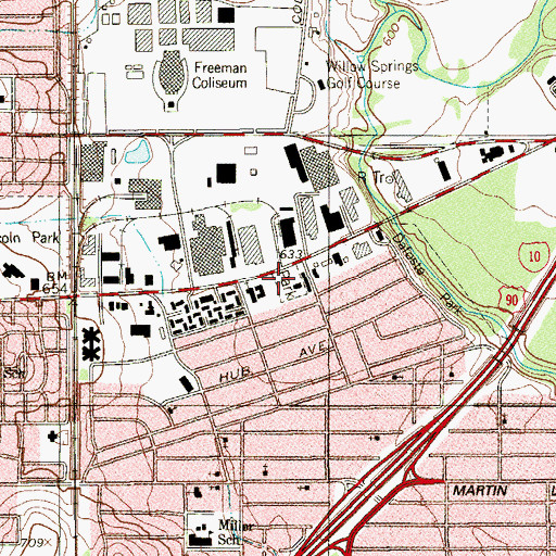 Topographic Map of Second Baptist Church Park, TX