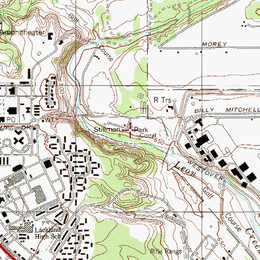 Topographic Map of Stillman Park, TX