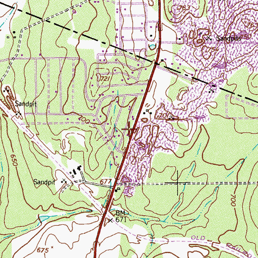 Topographic Map of Upson Park, TX