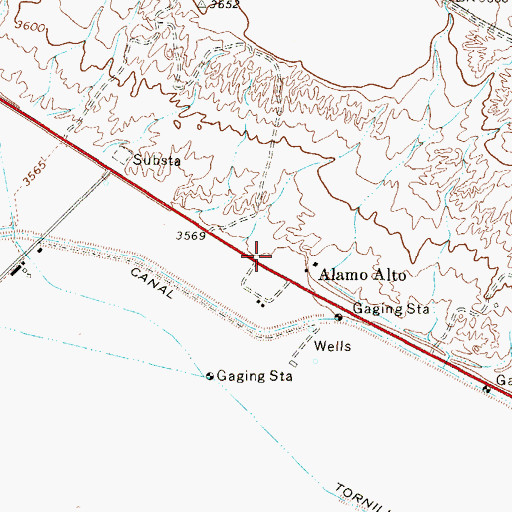 Topographic Map of Alamo Alto, TX