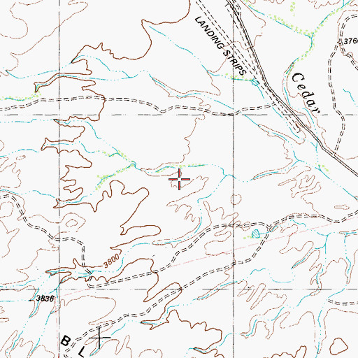 Topographic Map of Chalk Mountains, TX