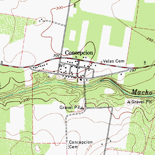 Topographic Map of Concepcion, TX