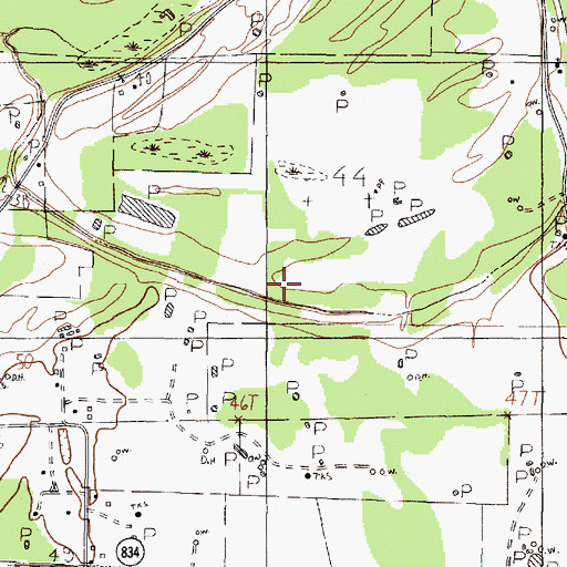 Topographic Map of Beard Bayou, TX