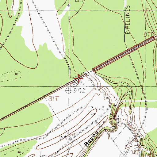 Topographic Map of Big Greek Station, TX