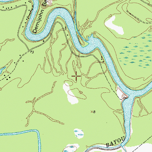 Topographic Map of Boggy Lake, TX