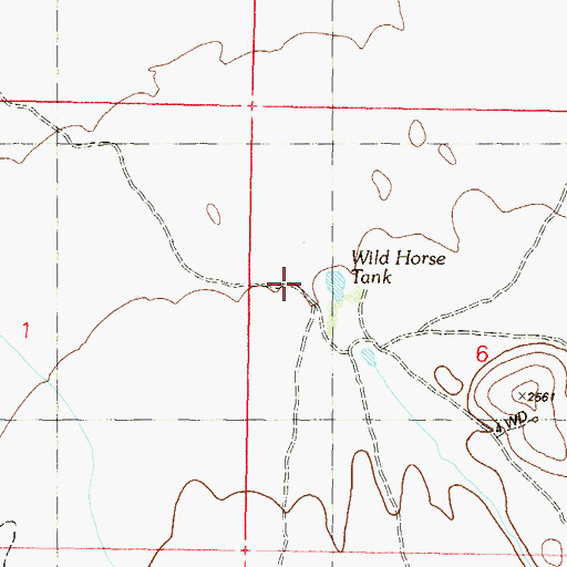 Topographic Map of Wild Horse Tank, AZ