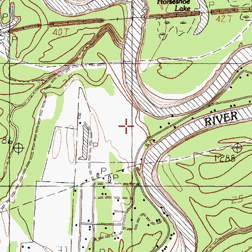 Topographic Map of Mill Creek, TX