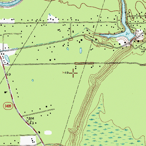 Topographic Map of Talley Lake, TX