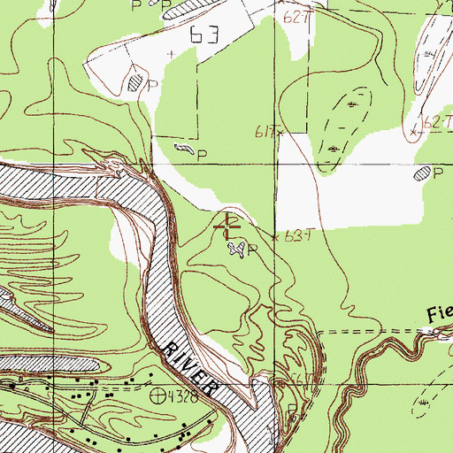 Topographic Map of White Roselake, TX