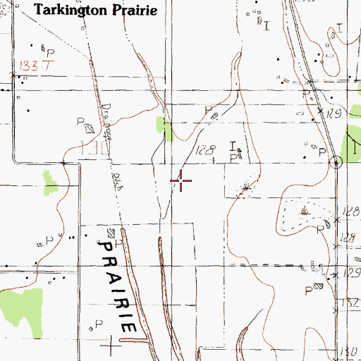 Topographic Map of Thickets Creek, TX