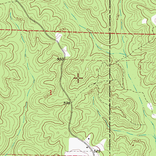 Topographic Map of Coosa (historical), AL