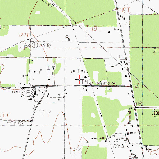 Topographic Map of Carter Settlement, TX