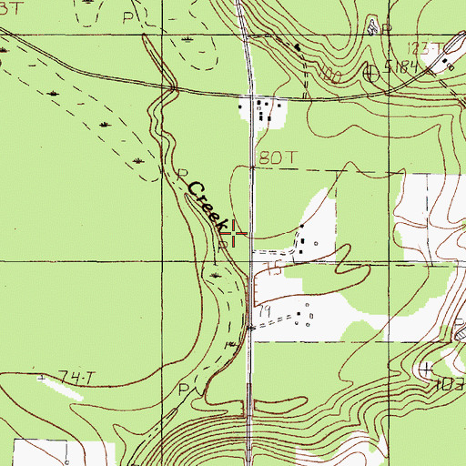 Topographic Map of Marvels, TX
