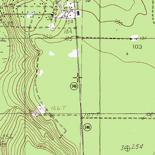 Topographic Map of Grand Cane, TX