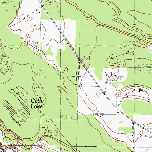 Topographic Map of Jacob Settlement, TX