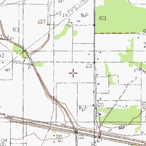 Topographic Map of Moore Settlement, TX